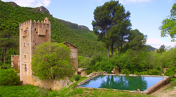 El valle de la Murta y las ruinas del monasterio